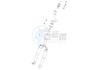 Liberty 125 4t Delivery e3 Single drawing Fork/steering tube - Steering bearing unit