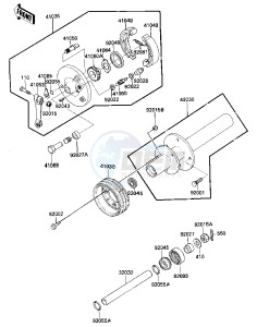 KLT 250 C [PRAIRIE] (C2-C3) [PRAIRIE] drawing FRONT HUBBRAKE -- 84-85 C2_C3- -