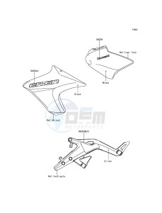 ER-6N ER650ECF XX (EU ME A(FRICA) drawing Decals(Black)