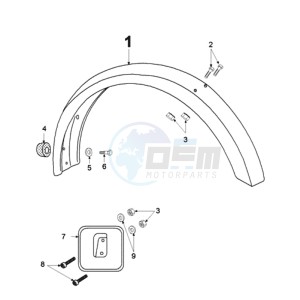 VOGUE LNA BE drawing REAR MUDGUARD