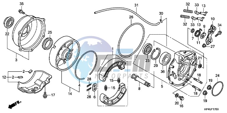 REAR BRAKE PANEL