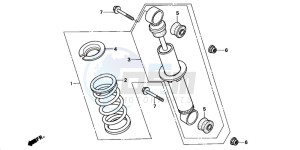 TRX90 FOURTRAX 90 drawing REAR CUSHION