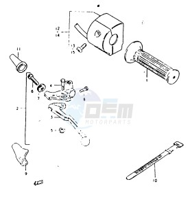 GSX1100 (T-X) drawing LEFT HANDLE SWITCH