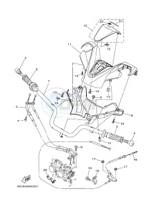 XP500A T-MAX 530 (2PWR) drawing STEERING HANDLE & CABLE