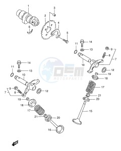 LT-F160 (P24) drawing CAM SHAFT - VALVE