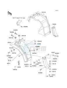 KAF 620 C [MULE 2500] (C1-C5) [MULE 2500] drawing FRONT FENDER-- S- -