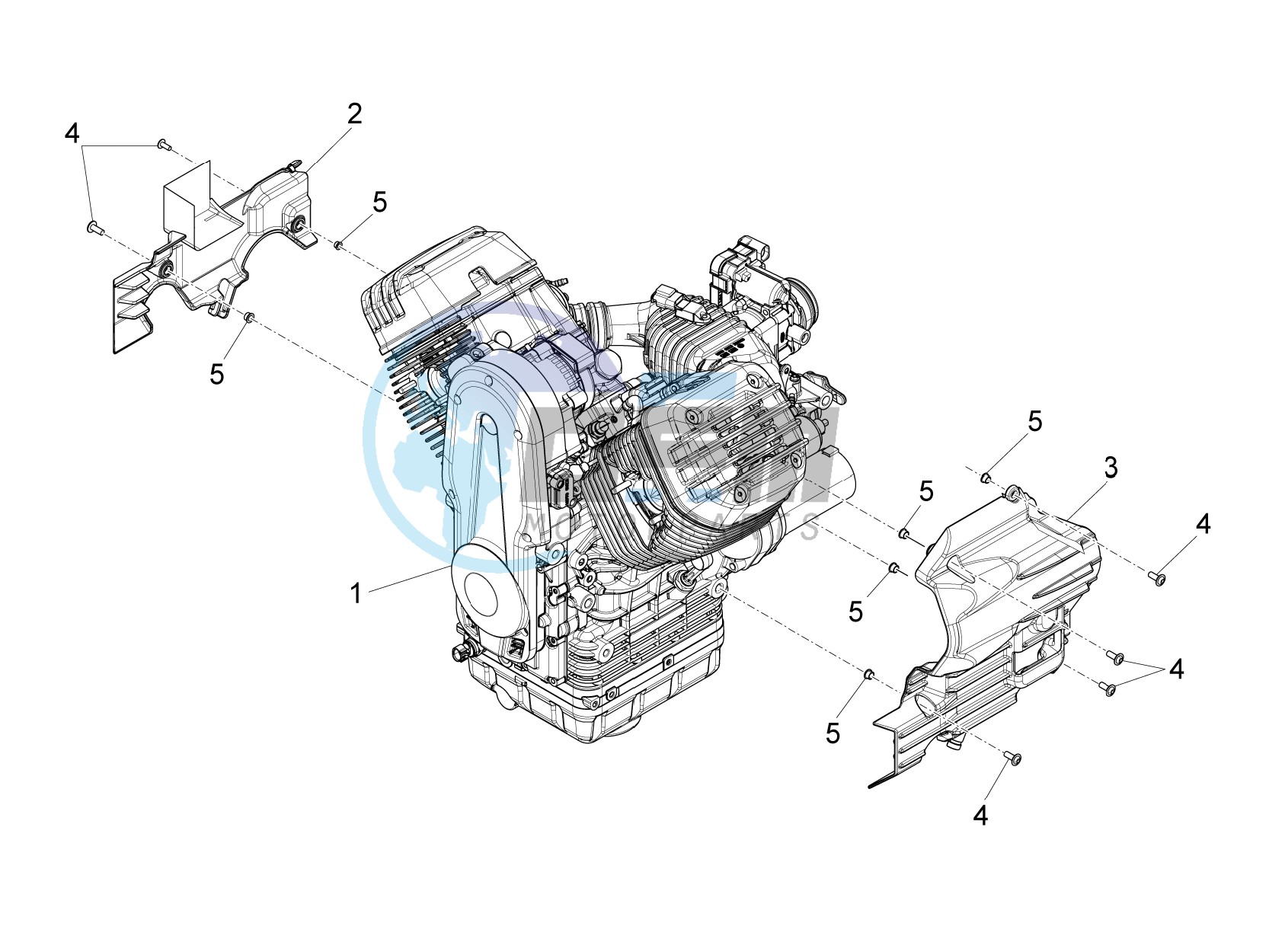 Engine-Completing part-Lever