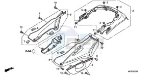 ST1300A9 CH / ABS MME - (CH / ABS MME) drawing SIDE COVER/REAR COWL