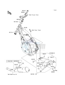 KLX 450 A [KLX450R] (A8F-A9F) A9F drawing FRAME