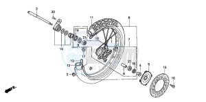 NX500 DOMINATOR drawing FRONT WHEEL