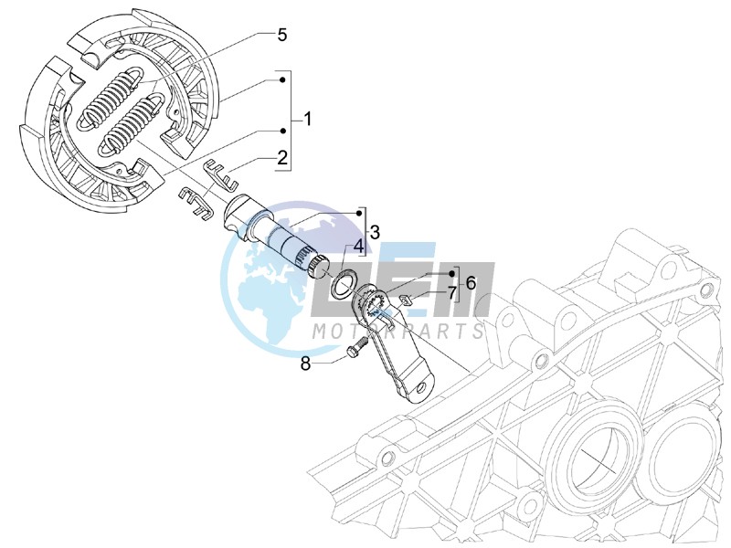 Rear brake - Brake jaw