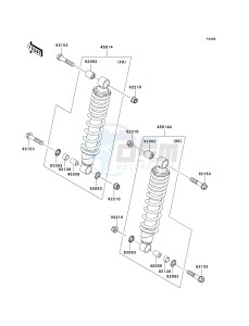 KVF 750 F [BRUTE FORCE 750 4X4I] (F8F) F8F drawing SHOCK ABSORBER-- S- -