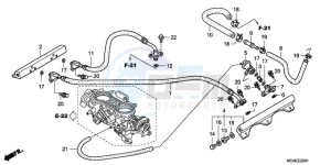 GL1800A SI - (SI) drawing THROTTLE BODY (TUBING)