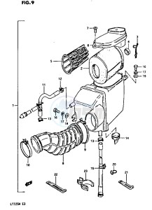 LT125 (E3) drawing AIR CLEANER