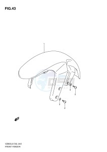 VZ800 (E2) MARAUDER drawing FRONT FENDER