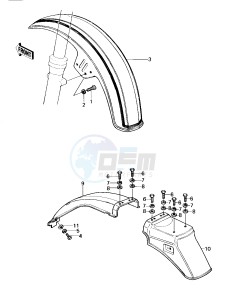 KZ 1300 A (A1-A3) drawing FENDERS