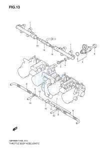 GSF650 (E2) Bandit drawing THROTTLE BODY HOSE JOINT