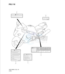 GSX1300R drawing LABEL (GSX1300RL1 E51)