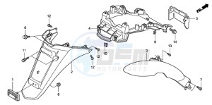 PES125R drawing REAR FENDER