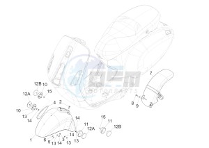 PRIMAVERA 150 4T 3V IE NOABS E3 (NAFTA) drawing Wheel housing - Mudguard