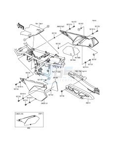 KLX250 KLX250SFF XX (EU ME A(FRICA) drawing Side Covers/Chain Cover