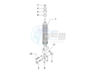 Liberty 125 4t ptt (SL) SL drawing Rear suspension - Shock absorbers