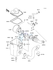 MULE_600 KAF400BCF EU drawing Air Cleaner