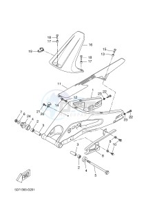 MT125 MT-125 (BR31 BR31 BR31 BR31 BR31) drawing REAR ARM