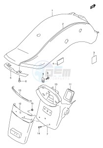 VZ800 (E2) MARAUDER drawing REAR FENDER (MODEL V)