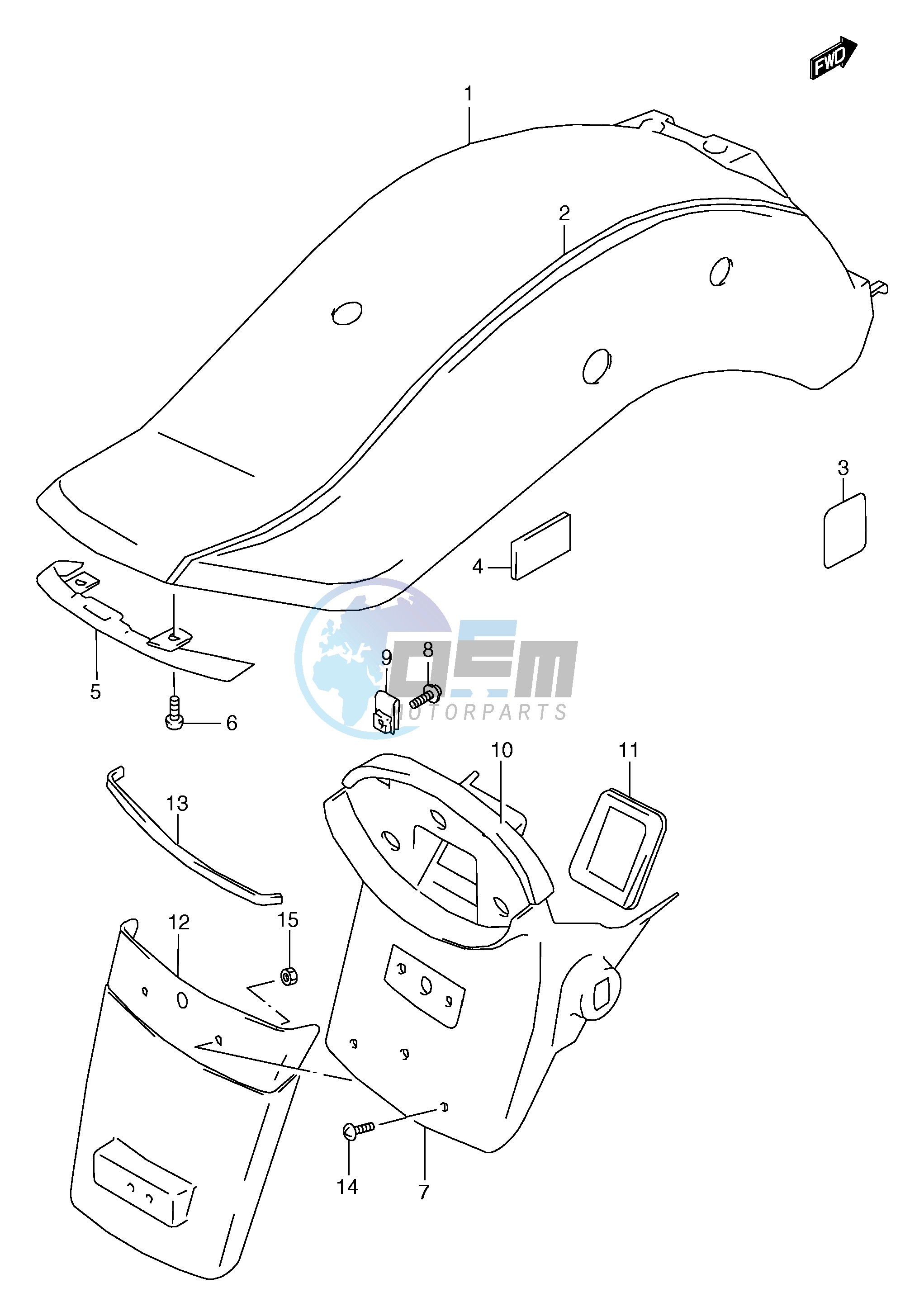 REAR FENDER (MODEL V)