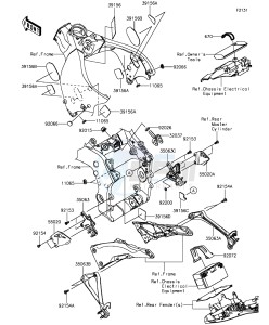 NINJA ZX-10R ABS ZX1000SGFA XX (EU ME A(FRICA) drawing Frame Fittings