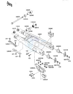 KX 125 D [KX125] (D1) [KX125] drawing SWING ARM