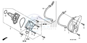 CBR1000RA9 Korea - (KO / ABS HRC) drawing WATER PUMP