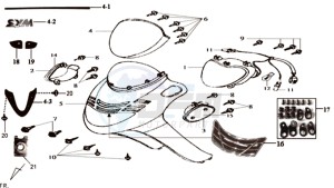 JOYRIDE 125 drawing HEAD LIGHT / HEAD LIGHT COWLING