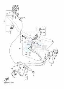 MT-25 MTN250-A (B4W1) drawing HANDLE SWITCH & LEVER