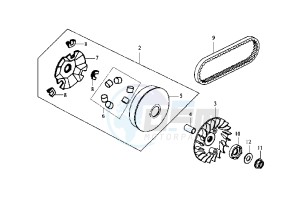 JOYRIDE EU2 - 200 cc drawing DRIVING PULLEY