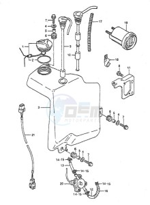 DT 65 drawing Oil Tank (1988 to 1994)