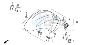 CBR600F drawing FRONT FENDER