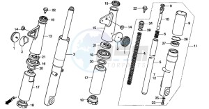 CG125 drawing FRONT FORK (2)