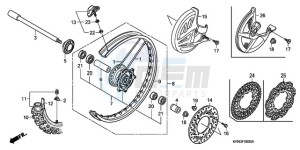 CRF250R9 ED / BLA CMF drawing FRONT WHEEL