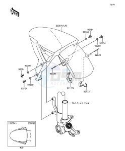 NINJA ZX-10R ABS ZX1000SGF XX (EU ME A(FRICA) drawing Front Fender(s)