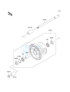 VN 1500 N [VULCAN 1500 CLASSIC] (N4) N4 drawing FRONT WHEEL