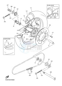 WR450F (1DX9 1DX6 1DX8 1DX7) drawing REAR WHEEL