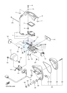 XVS1300A MIDNIGHT STAR (1CS9) drawing TAILLIGHT