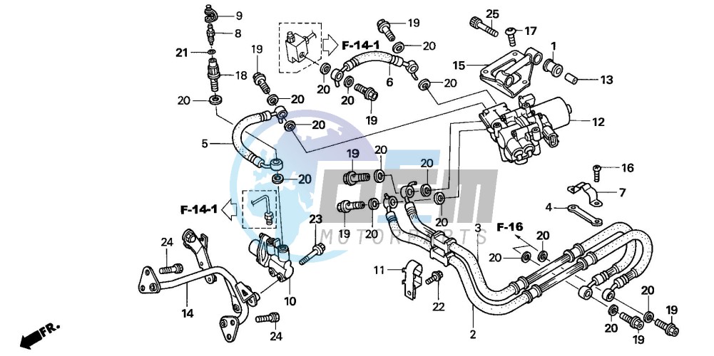 REAR BRAKE HOSE (VFR800A)