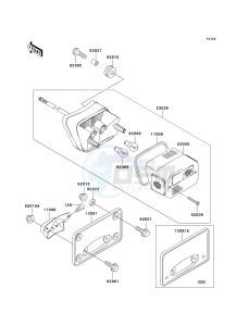 VN 1500 D[VULCAN 1500 CLASSIC] (D1-D2) [VULCAN 1500 CLASSIC] drawing TAILLIGHT-- S- -