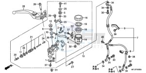 CBR600RRA Korea - (KO / ABS) drawing FR. BRAKE MASTER CYLINDER (CBR600RR)