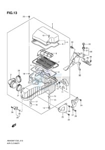 AN400 ABS BURGMAN EU-UK drawing AIR CLEANER