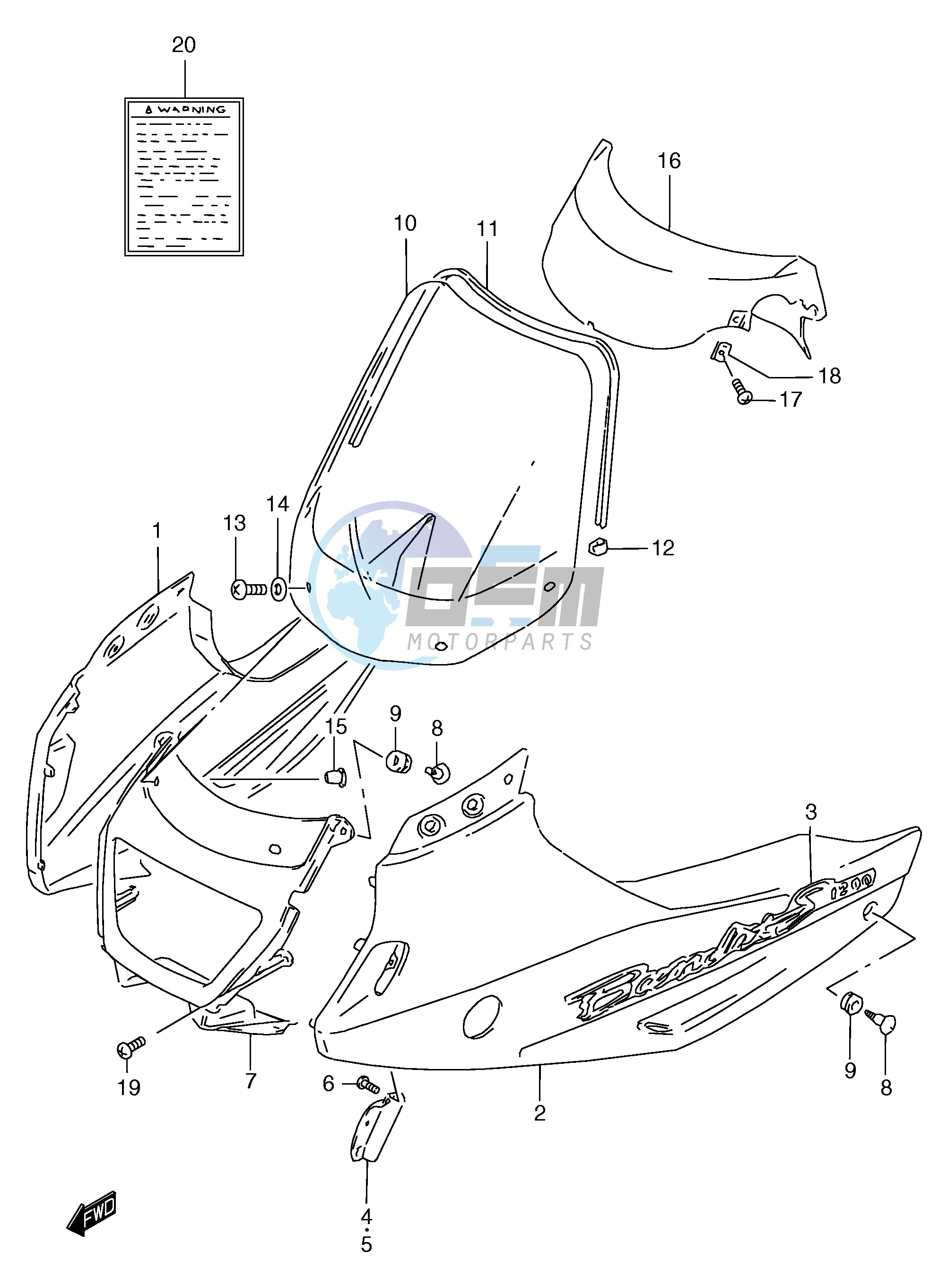 COWLING BODY (GSF1200SW SAW)