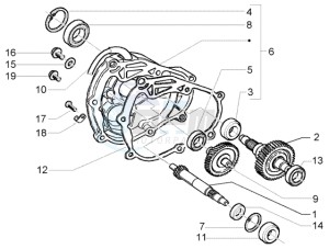 X9 250 Evolution drawing Rear wheel shaft